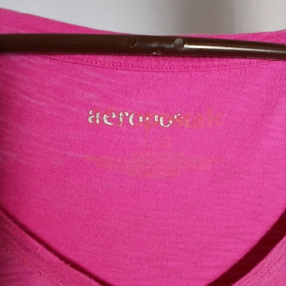 #465 Pink V-Neck Aeropostale Shirt - Picture 8 of 15